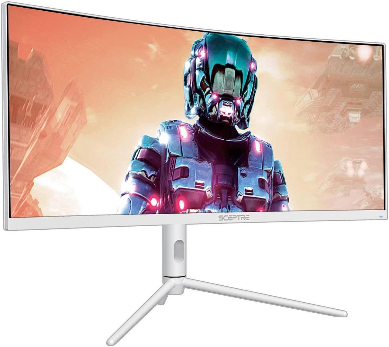 Alt view image 4 of 5 - Sceptre 30-inch Curved Ultrawide Monitor 2560 x 1080 up to 200Hz DisplayPort HDMI 1ms AMD FreeSync Premium 99% sRGB Picture by Picture/PIP, Build-in Speakers White (C305B-FUN200W) (C305B-FUN200W)