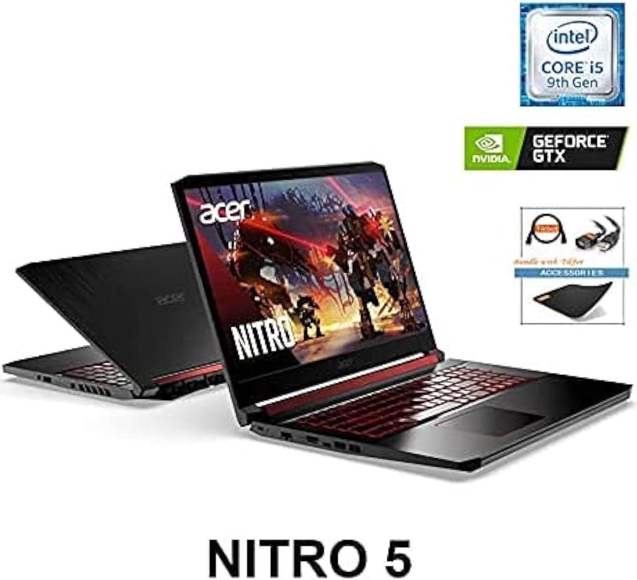 Alt view image 2 of 5 - acer Newest Nitro 5 Gaming Laptop, Core i5-9300H, 15.6" FHD IPS, NVIDIA GeForce GTX 1650, Windows 10 H, WiFi 6, Type-C, Waves MaxxAudio, Cool Boost, Accessories (16GB RAM | 1TB PCIe SSD)