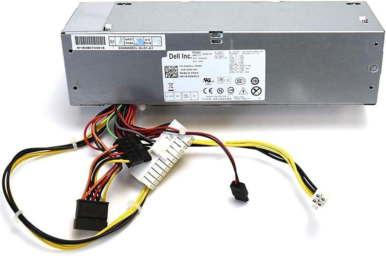 Alt view image 11 of 15 - Dell 3WN11 H240AS-00 240W ATX SFF M-ITX Power Supply D240A002L RV1C4 J50TW 2TXYM