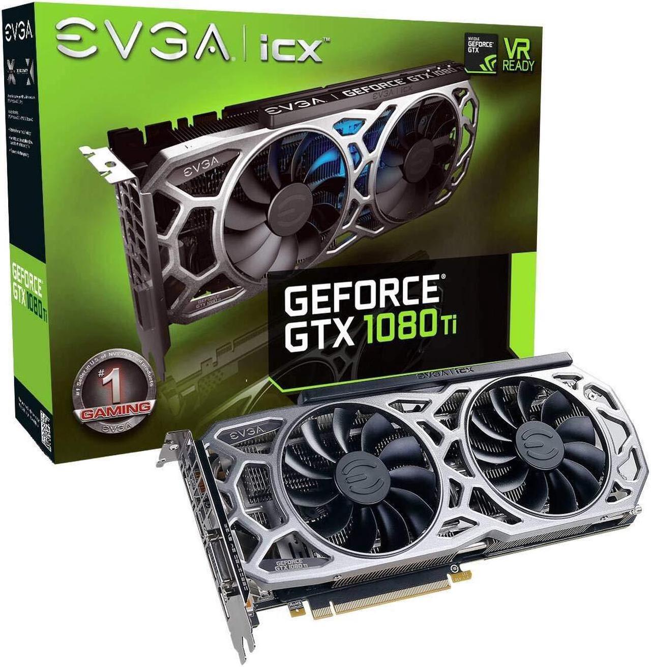 Alt view image 7 of 7 - EVGA GeForce GTX 1080 Ti FTW3 Gaming, 11GB GDDR5X, iCX Technology - 9 Thermal Sensors & RGB LED G/P/M, 3X Async Fan Control, Optimized Airflow Design Graphics Card 11G-P4-6696-KR (Renewed)