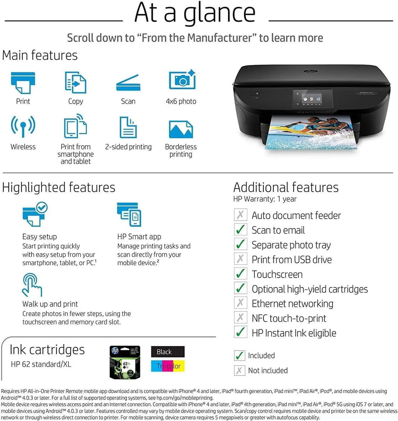 Alt view image 9 of 9 - Hp Envy 5560 E-all-in-one Inkjet Mfp - Energy Star Compliance