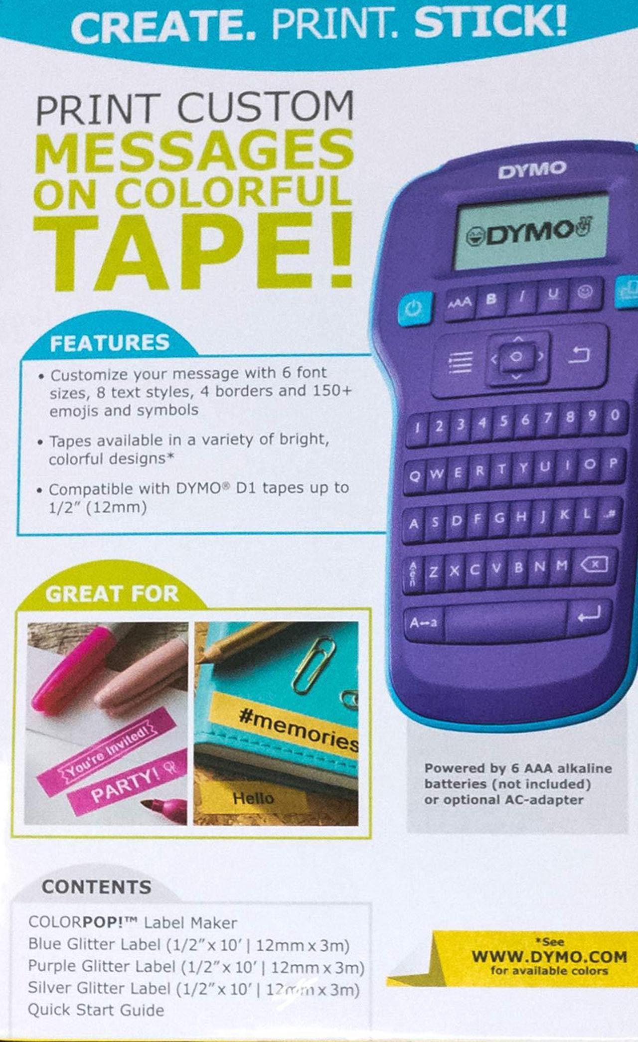 Alt view image 2 of 20 - DYMO COLORPOP Color Label Maker Combo Pack Printer with 3 Tapes