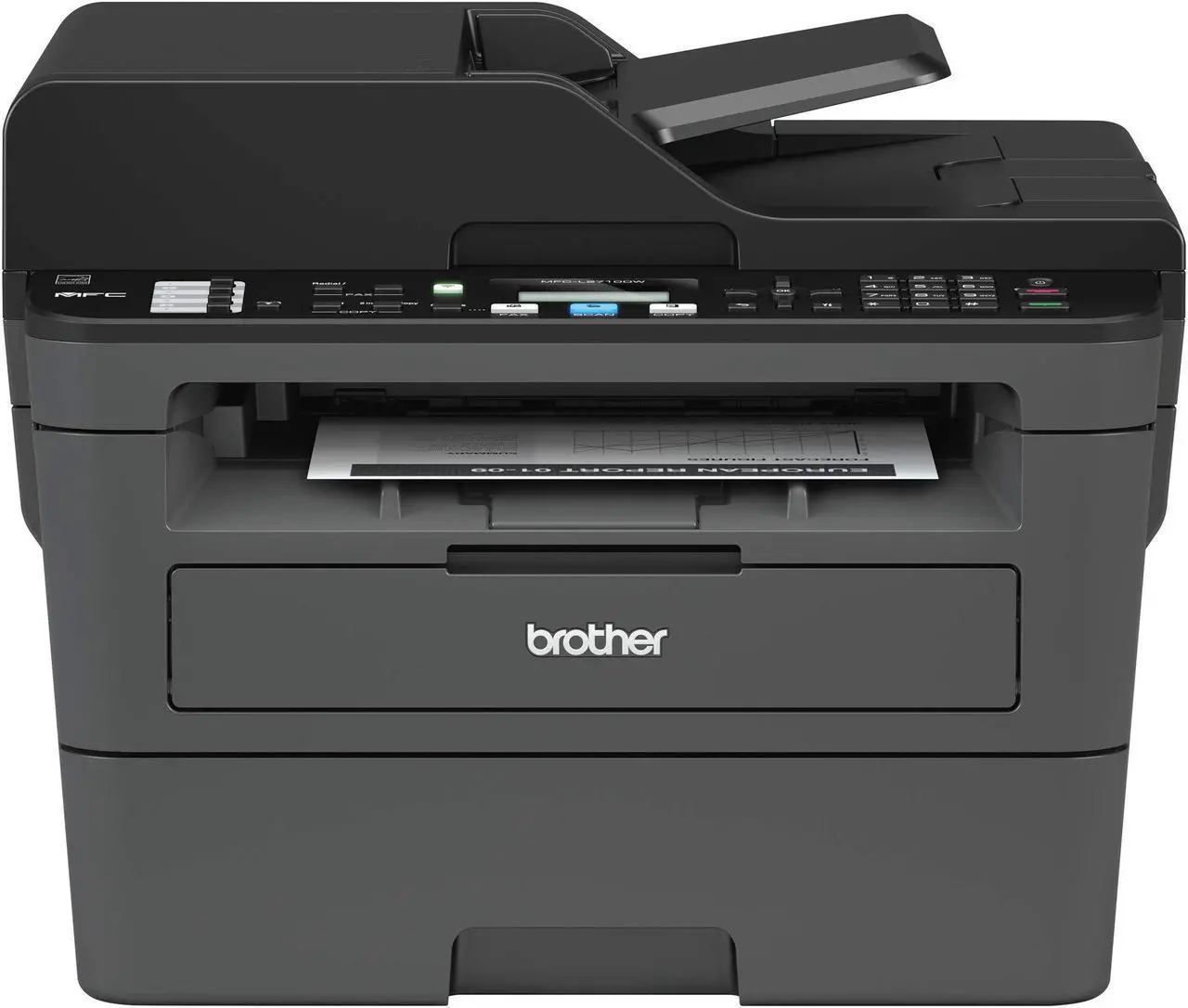 Alt view image 2 of 6 - Brother MFC-L2710DW Compact Wireless Laser All-in-One Monochrome Printer - Copy, Fax, Print & Scan
