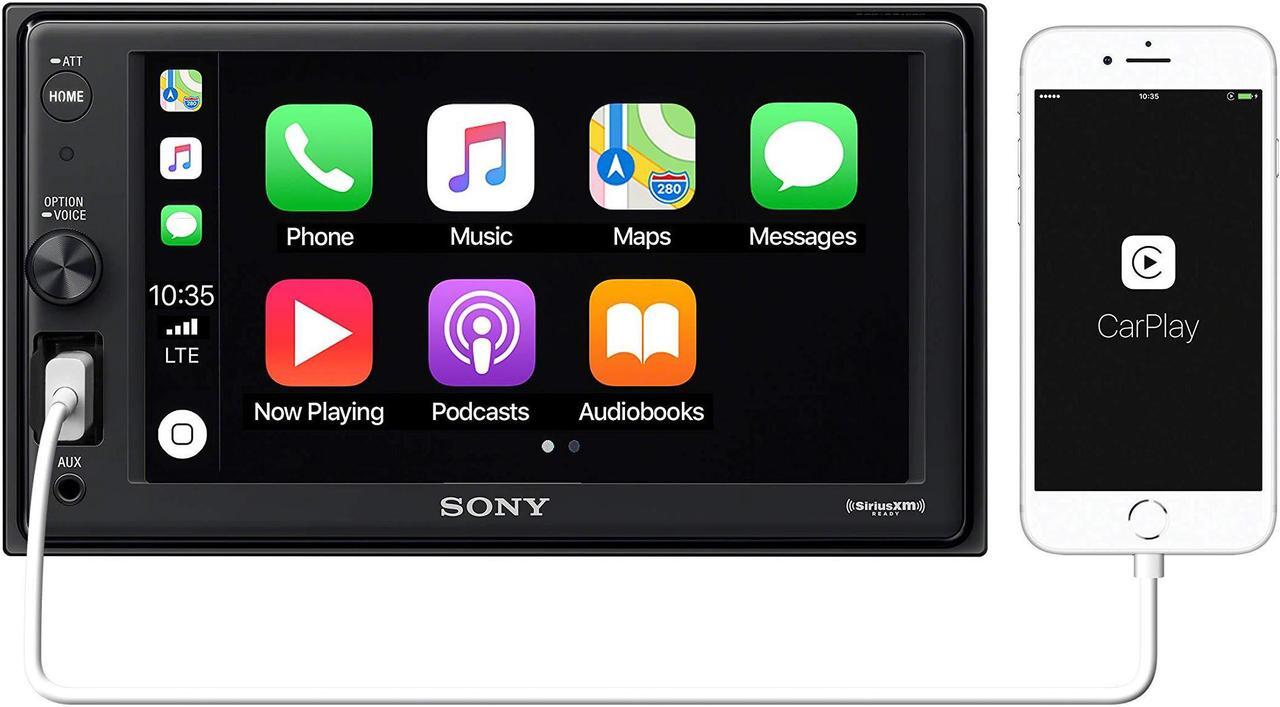 Alt view image 11 of 20 - Sony XAV-AX1000 6.2" Apple CarPlay Media Receiver with Bluetooth