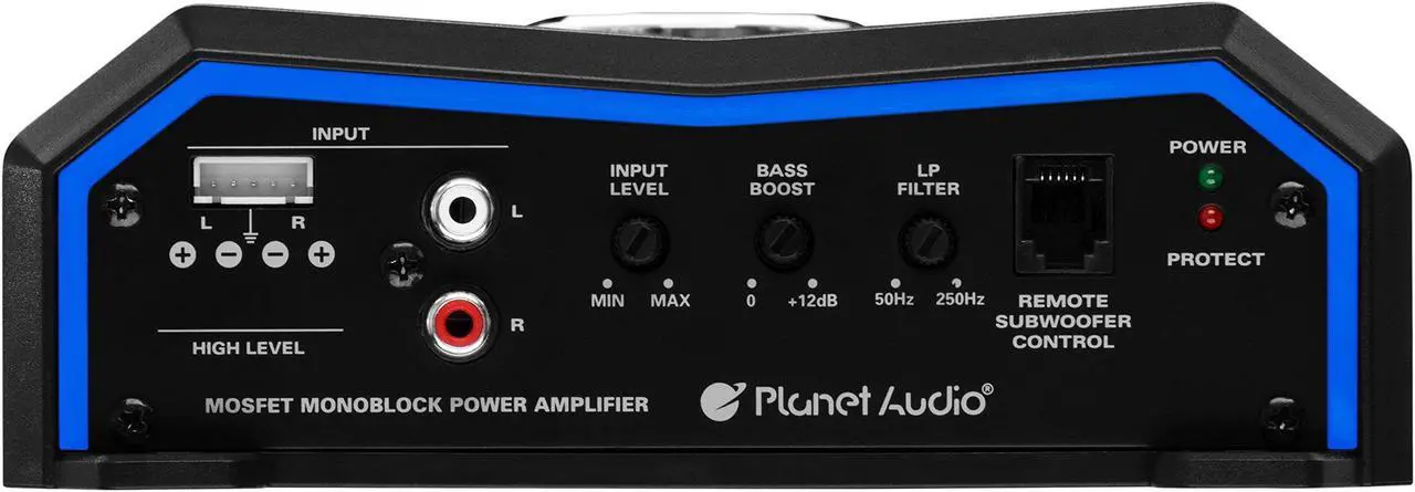 Alt view image 5 of 6 - Planet Audio PL2500.1M Monoblock Car Amplifier - 2500 Watts, 2/4 Ohm Stable, Class A/B, MOSFET Power Supply, Great for Subwoofers