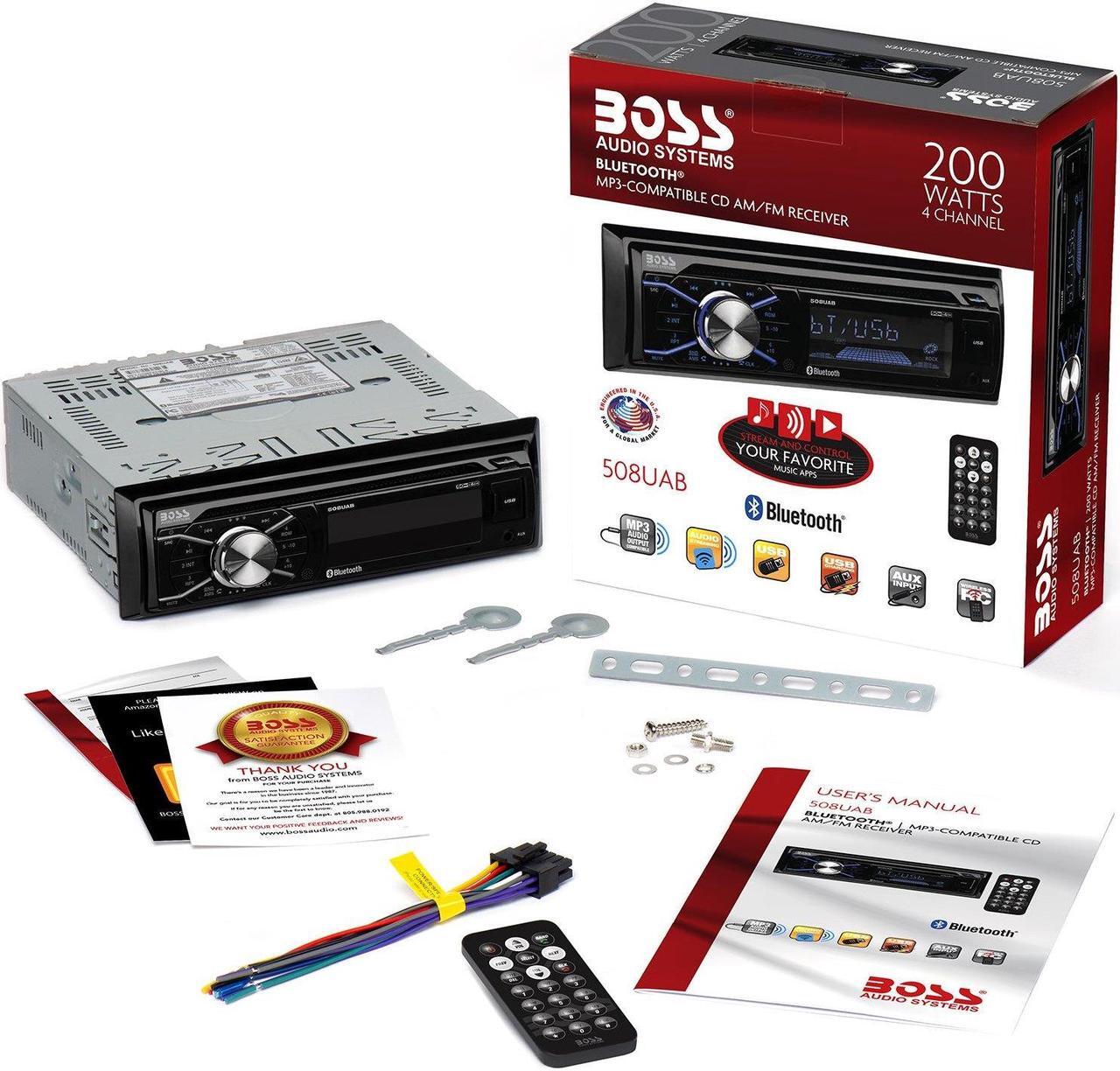 Alt view image 17 of 20 - Boss Audio Systems 508UAB Single-DIN In-Dash CD AM/FM/MP3 Receiver (with Bluetooth(R))