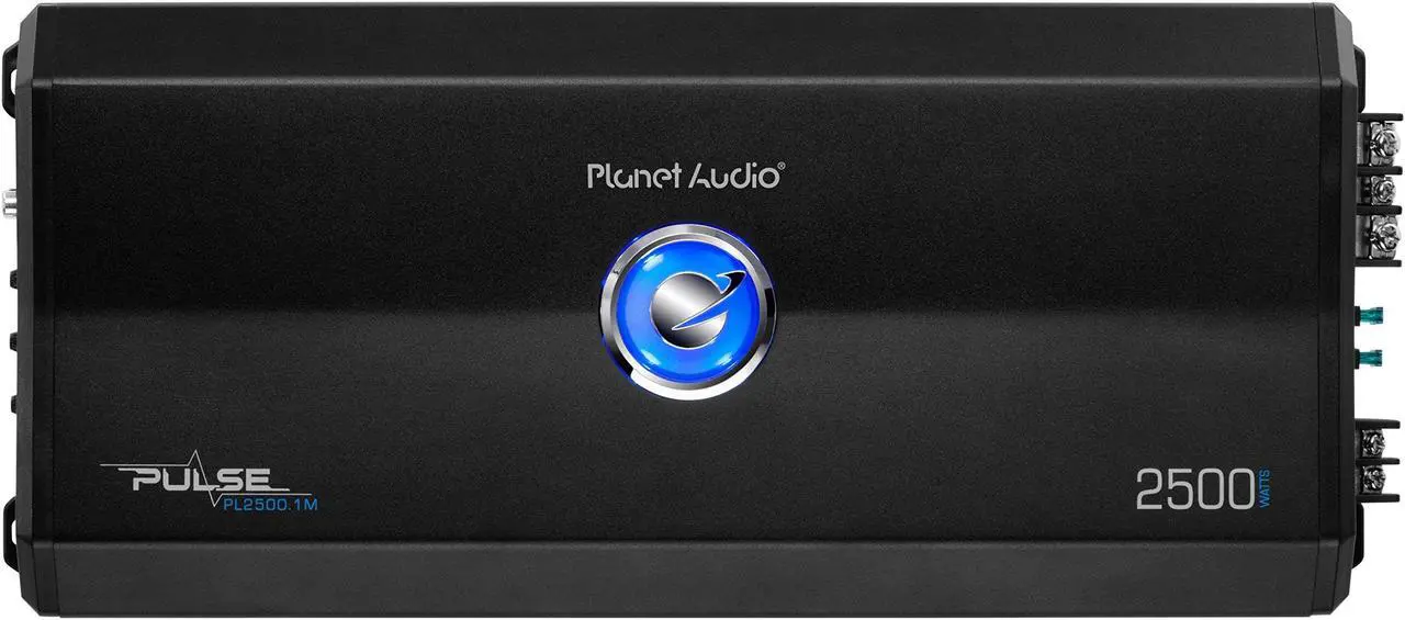 Alt view image 2 of 6 - Planet Audio PL2500.1M Monoblock Car Amplifier - 2500 Watts, 2/4 Ohm Stable, Class A/B, MOSFET Power Supply, Great for Subwoofers