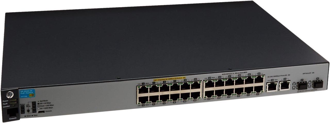 Alt view image 2 of 6 - HP 2530-24-PoE plus Ethernet Switch J9779A ABA Network Switches