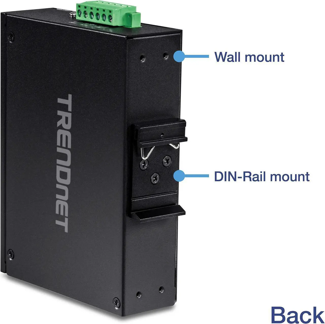Alt view image 3 of 9 - TRENDnet 8-Port Industrial Unmanaged Fast Ethernet DIN-Rail Switch; TI-E80 8 x Fast Ethernet Ports; 1.6Gbps Switching Capacity;8 Port Network Fast Ethernet Switch;IP30 Metal Switch;Lifetime Protection