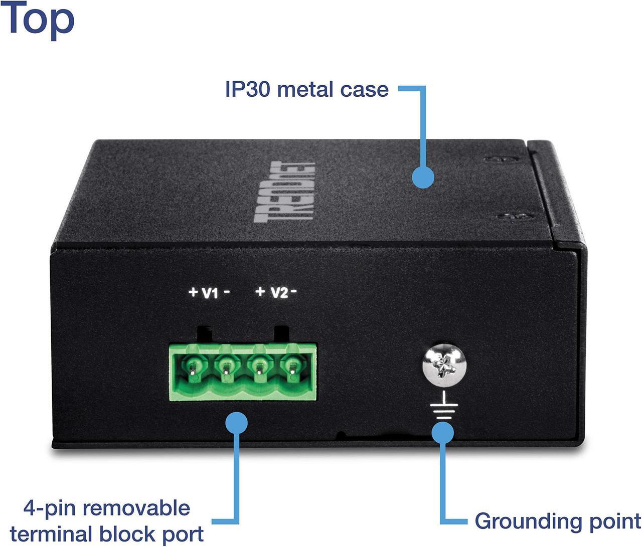 Alt view image 4 of 14 - TRENDnet TI-E50 Ethernet Switch