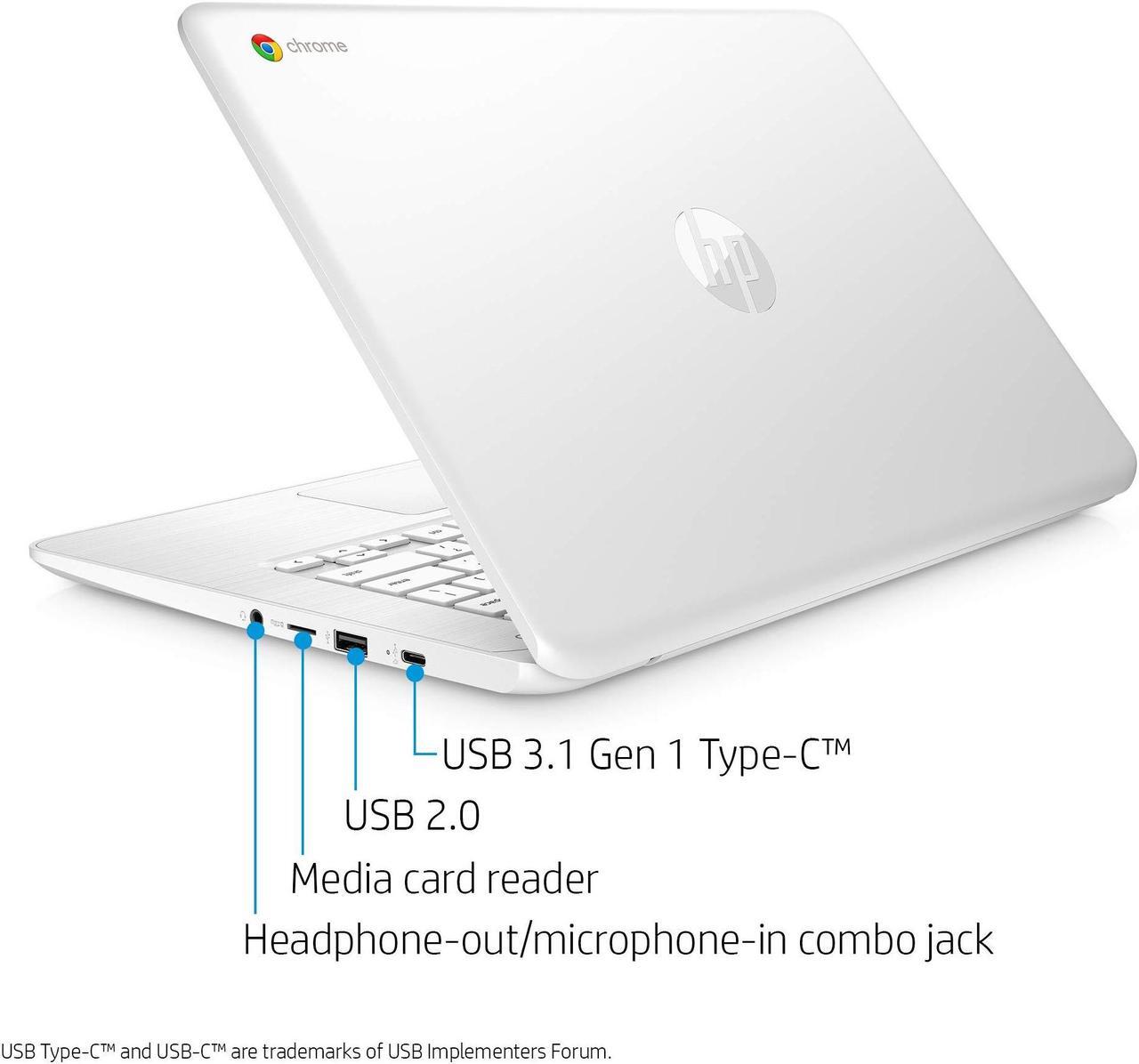 Alt view image 13 of 18 - HP Chromebook AMD A4-9120 4GB Memory 32 GB eMMC SSD 14.0" Non-Touch Screen Chrome OS 14-db0030nr