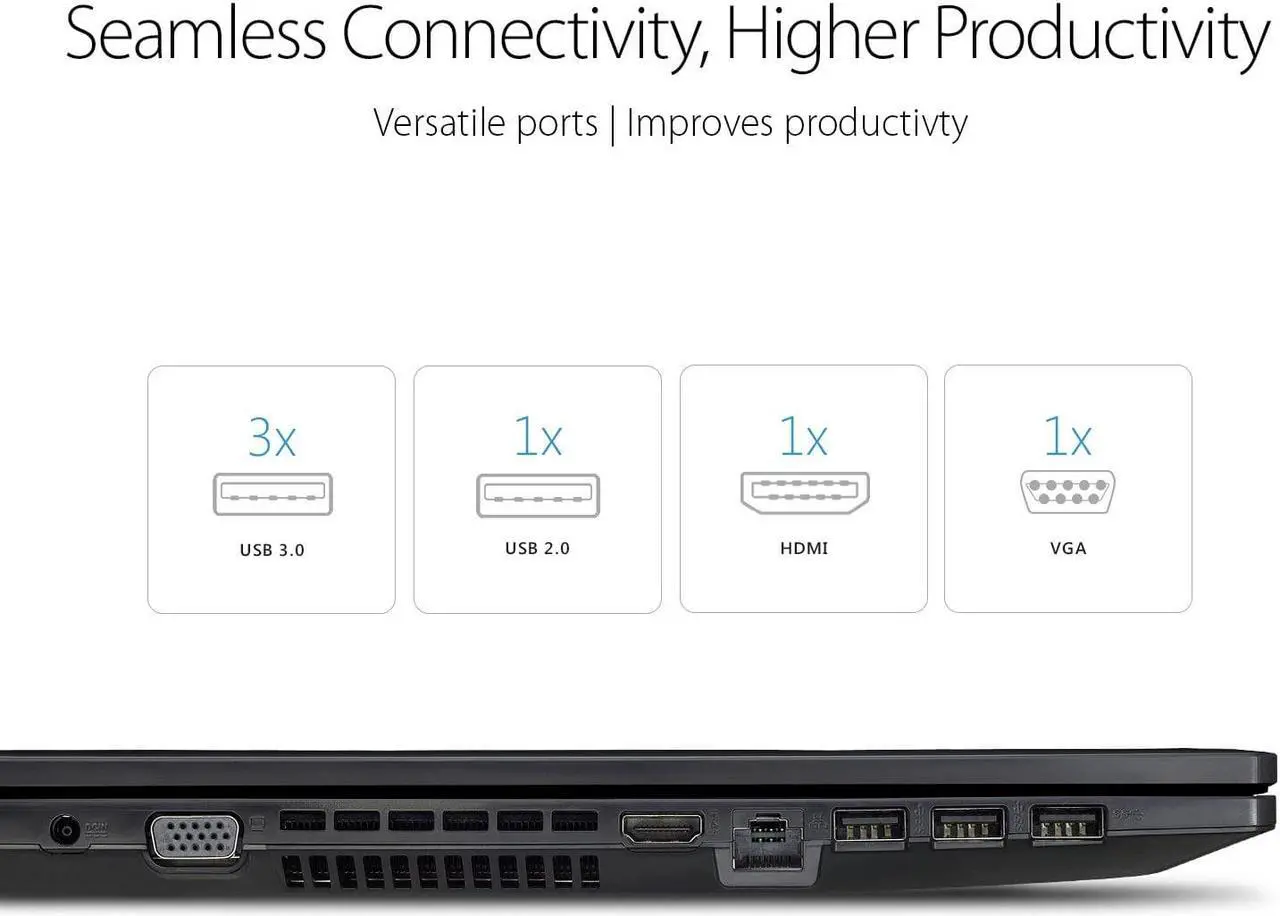 Alt view image 12 of 12 - ASUS Laptop P2540UA-AB51 Intel Core i5 7th Gen 7200U (2.50 GHz) 8 GB Memory 1 TB HDD Intel HD Graphics 620 15.6" FHD 1920 x 1080 Windows 10 Home 64-Bit