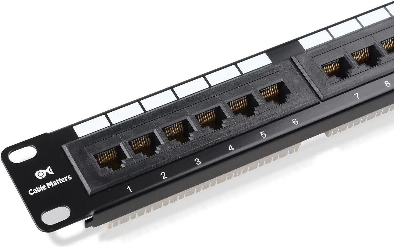 Main image of Cable Matters UL Listed Rackmount or Wall Mount 24 Port Cat6 Patch Panel (Cat 6 RJ45 Patch Panel)
