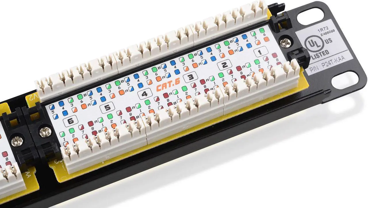 Alt view image 2 of 8 - Cable Matters UL Listed Rackmount or Wall Mount 24 Port Cat6 Patch Panel (Cat 6 RJ45 Patch Panel)