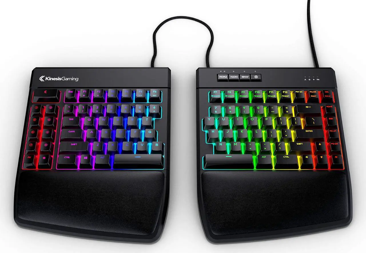 Main image of KINESIS Gaming Freestyle Edge RGB Split Mechanical Keyboard (MX Brown)