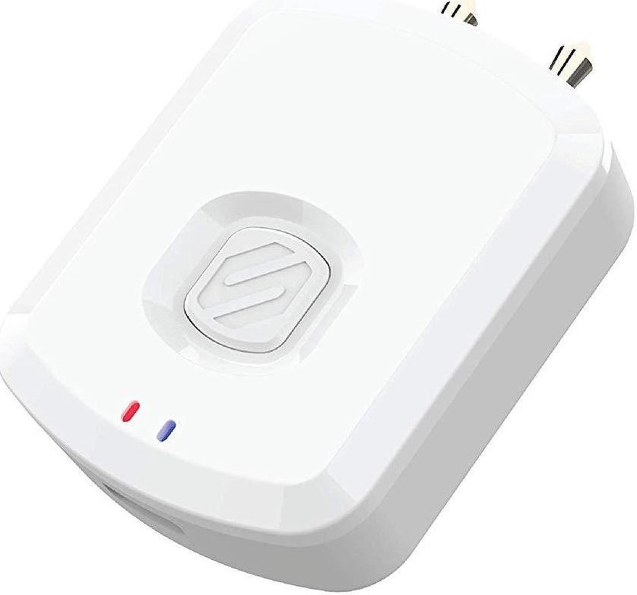 Main image of SCOSCHE BTTWT-SP FlyTunes Universal Portable Bluetooth 4.1 Wireless Audio Transmitter for Use with AirPods, Earbuds/Headphones, TV’s and More - White