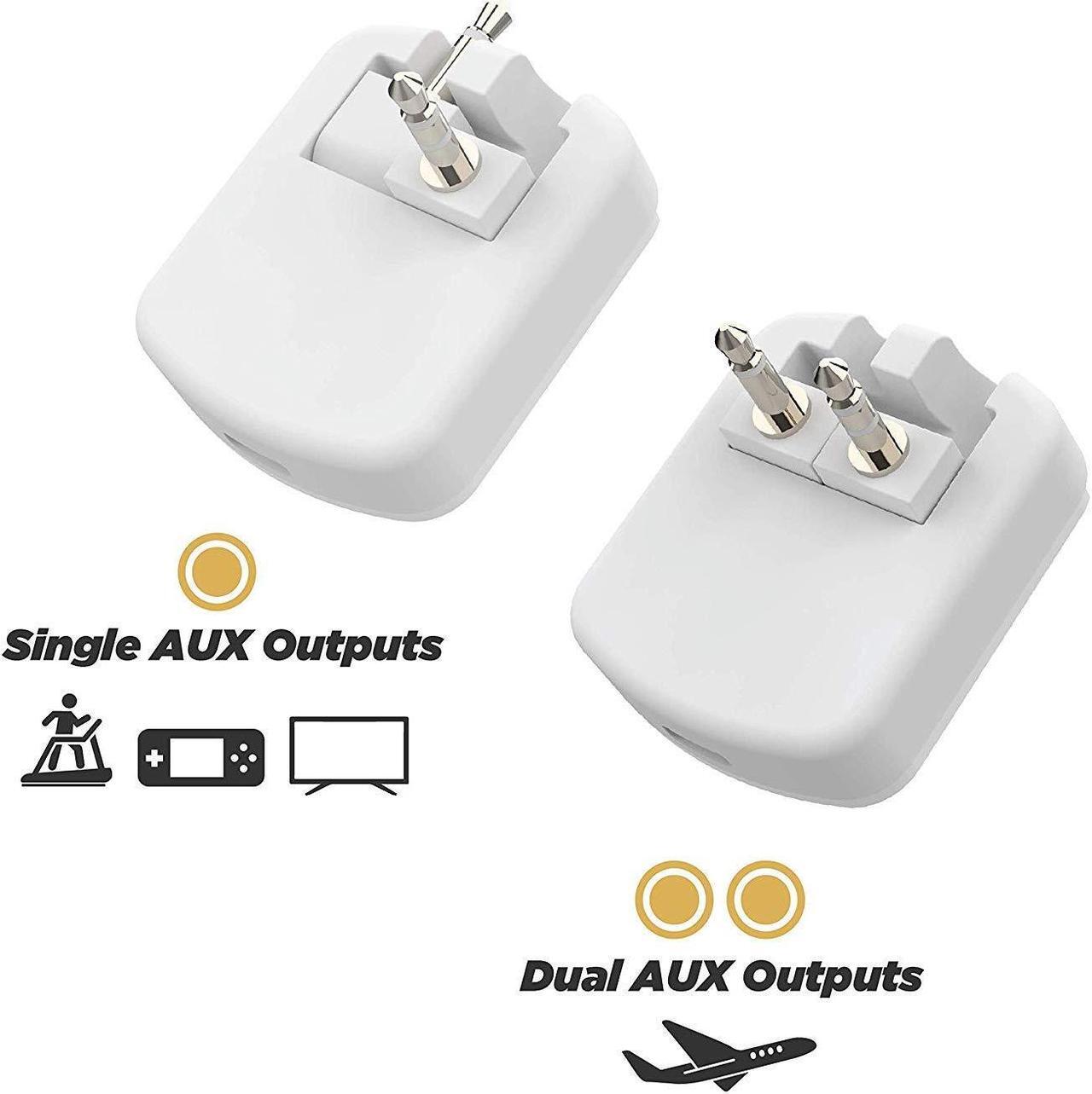 Alt view image 3 of 7 - SCOSCHE BTTWT-SP FlyTunes Universal Portable Bluetooth 4.1 Wireless Audio Transmitter for Use with AirPods, Earbuds/Headphones, TV’s and More - White