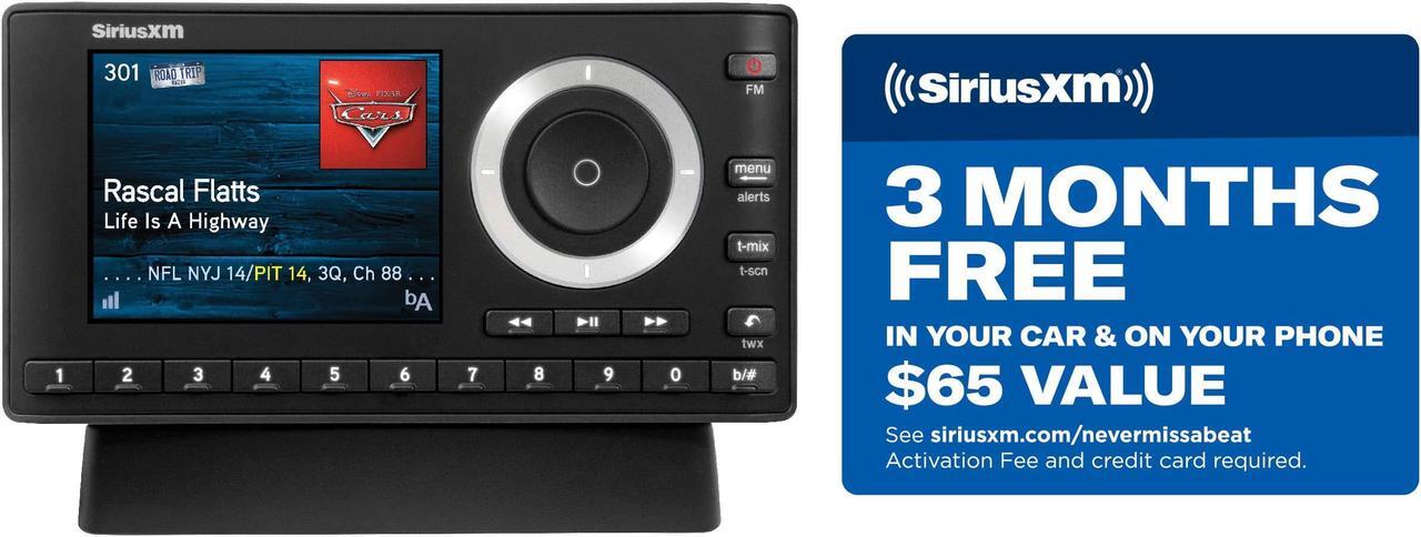 Alt view image 6 of 7 - SiriusXM SXPL1H1 Onyx Plus Satellite Radio with Home Kit with Free 3 Months Satellite and Streaming Service
