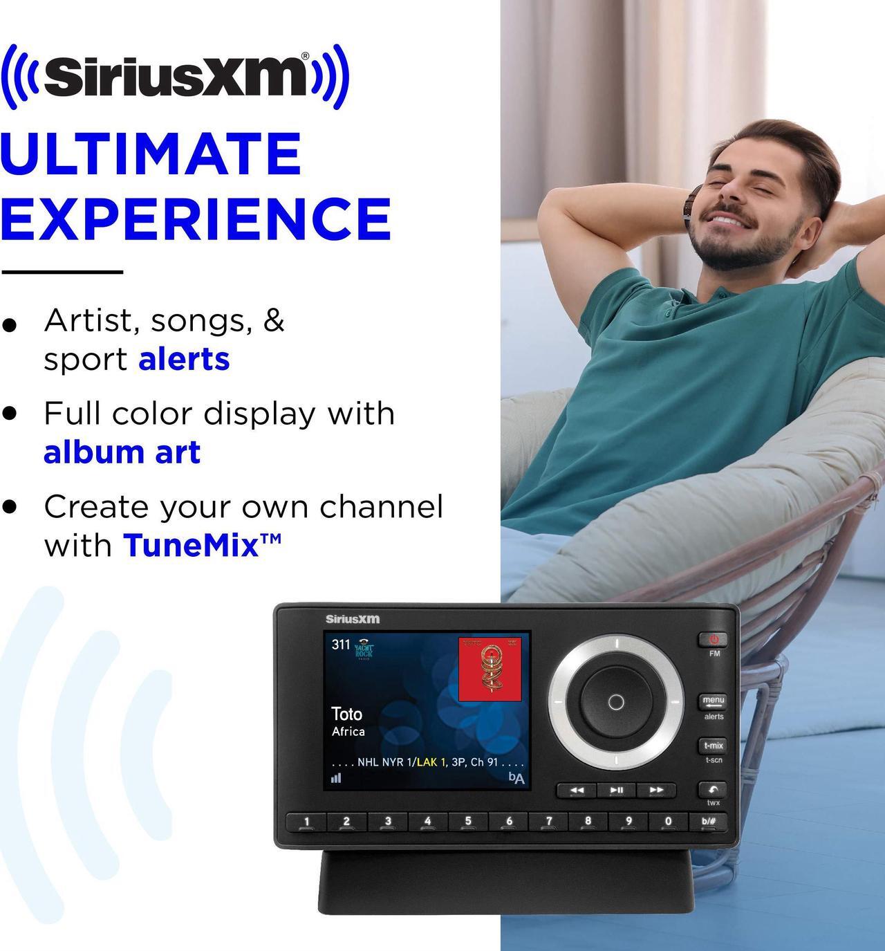 Alt view image 2 of 7 - SiriusXM SXPL1H1 Onyx Plus Satellite Radio with Home Kit with Free 3 Months Satellite and Streaming Service