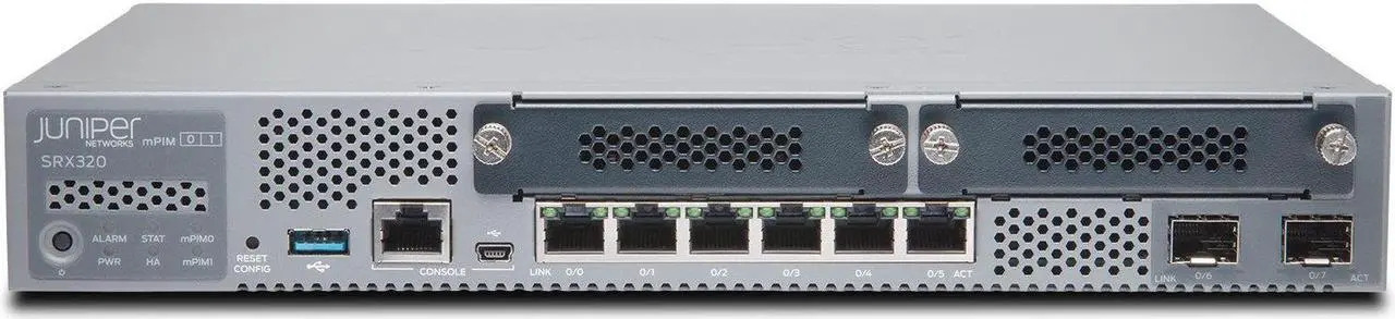 Alt view image 3 of 7 - Juniper Networks - SRX320 - Juniper SRX320 Router - 6 Ports - PoE Ports - Management Port - 4 Slots - Gigabit Ethernet -