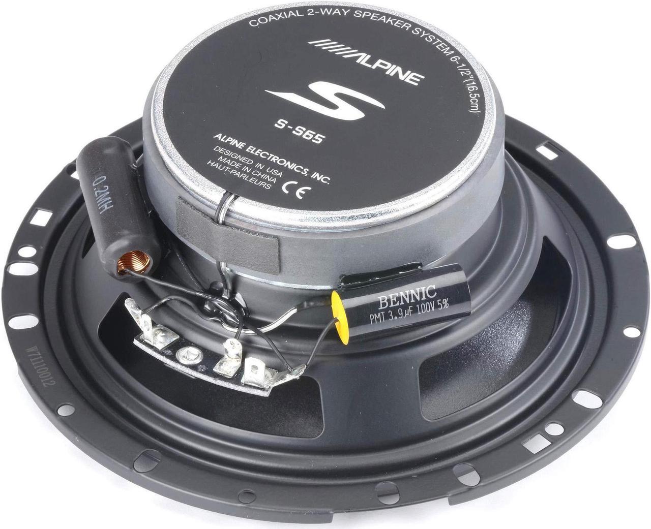 Alt view image 5 of 20 - Alpine S-S65 S-Series 6.5-inch Coaxial 2-Way Speakers (pair)