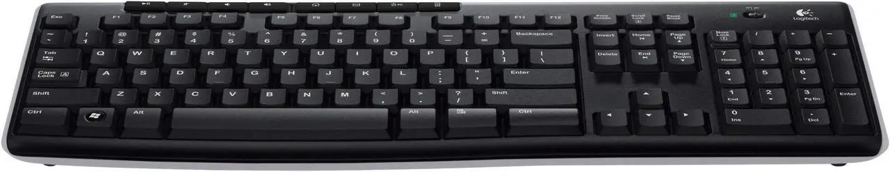 Alt view image 7 of 20 - Logitech K270 Wireless Keyboard K270 Black Logitech Unifying protocol (2.4 GHz) Wireless range: >33 ft (10m) wireless range Ergonomic Keyboard