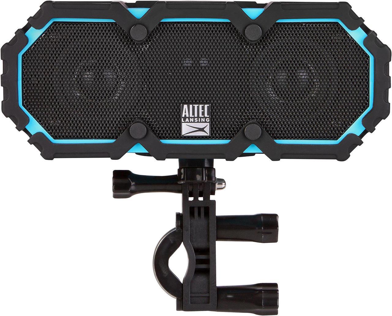 Alt view image 5 of 7 - Altec Lansing iMW477 Mini Life Jacket Bluetooth Speaker Waterproof Wireless Bluetooth Speaker, Hands-Free Extended Battery Outdoor Speaker, Ultra-Portable 10ft Range, Blue/Black
