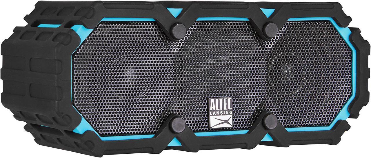 Alt view image 4 of 7 - Altec Lansing iMW477 Mini Life Jacket Bluetooth Speaker Waterproof Wireless Bluetooth Speaker, Hands-Free Extended Battery Outdoor Speaker, Ultra-Portable 10ft Range, Blue/Black
