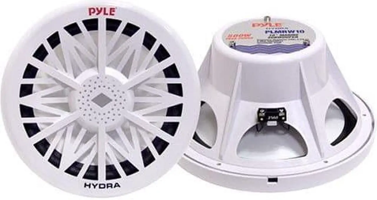 Alt view image 2 of 11 - Pyle PLMRW10 10 in. 500 Watt White 4 Ohm Marine Subwoofer