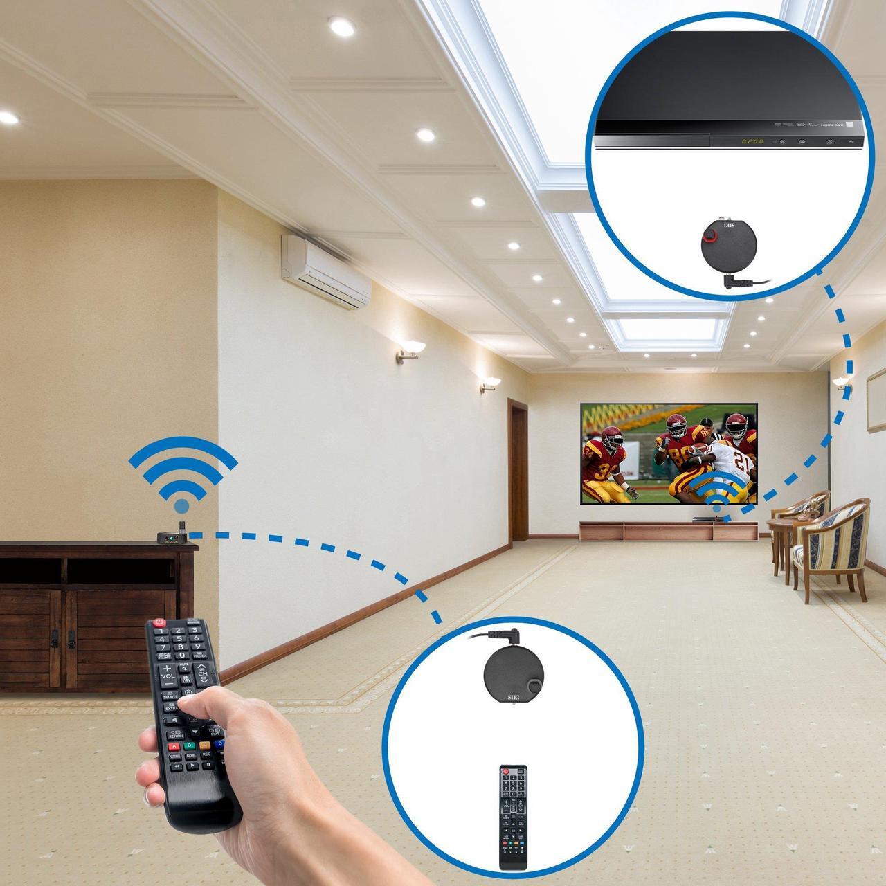 Alt view image 9 of 20 - ULTRA COMPACT WIRELESS IR REMOTE CONTROL EXTENDER KIT 200M EXTENDS IR SIGNAL AND