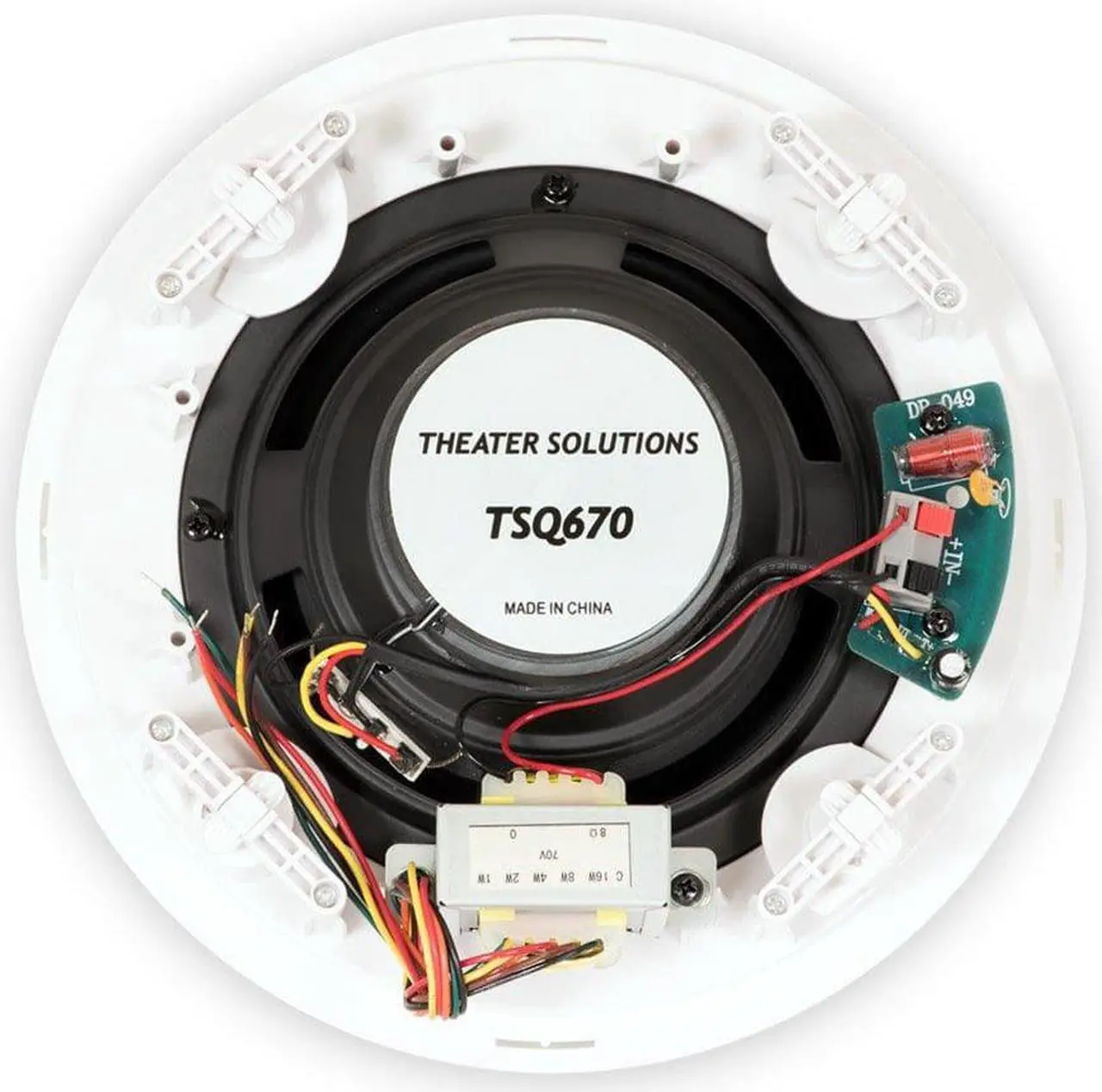 Alt view image 4 of 10 - Theater Solutions TSQ670 in Ceiling 70 Volt 6.5" Speakers Quick Install 4 Pair Pack