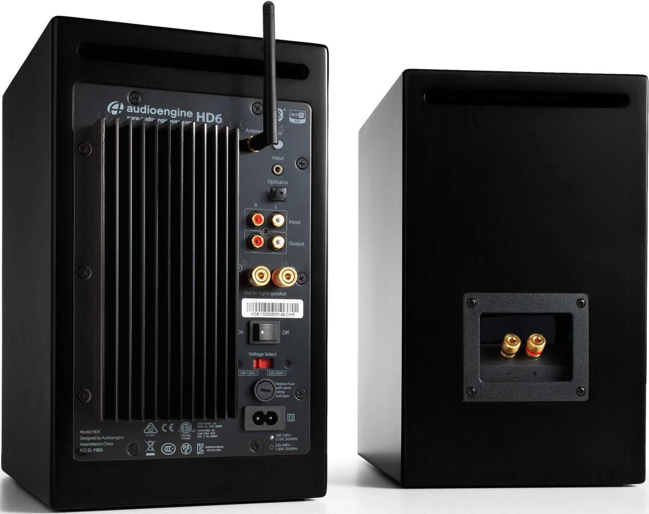 Alt view image 3 of 7 - Audioengine HD6 150W Wireless Powered Bookshelf Speakers, Bluetooth aptX HD, USB 24-Bit DAC & Analog Amplifier (Black)