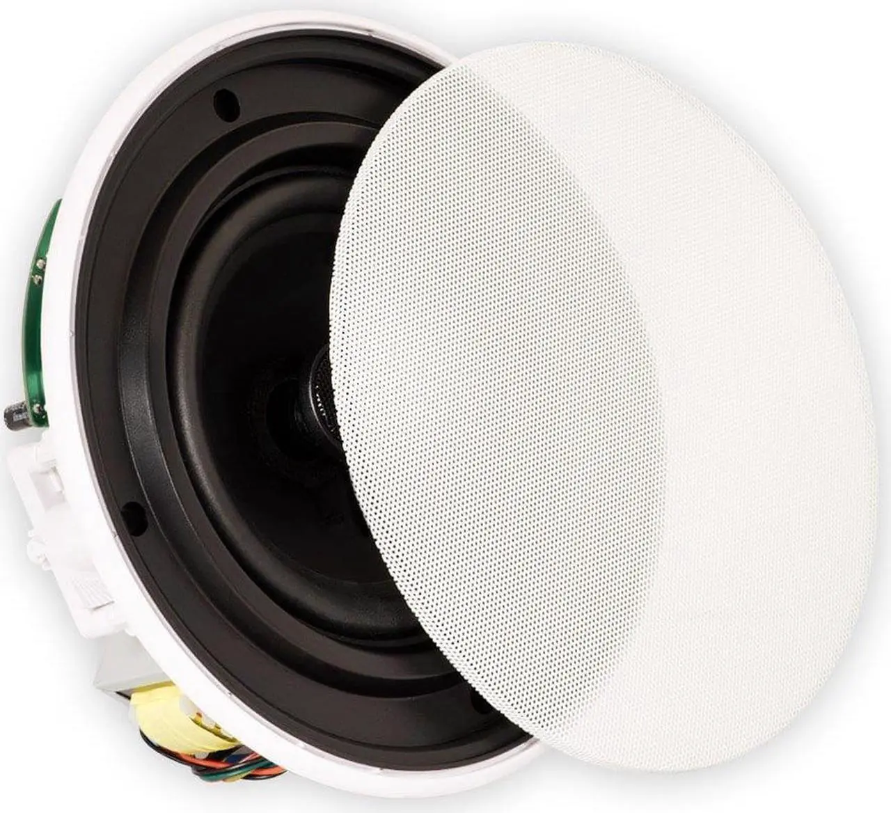 Alt view image 2 of 10 - Theater Solutions TSQ670 in Ceiling 70 Volt 6.5" Speakers Quick Install 4 Pair Pack