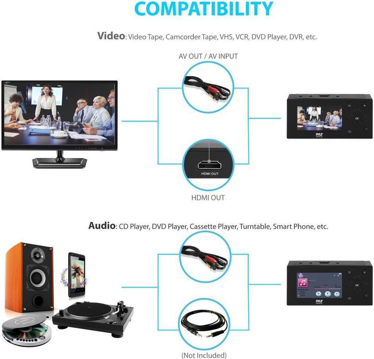 Alt view image 5 of 8 - Pyle Video Game Capture Card - w/ LCD Monitor-AV Recorder, HDMI Support, Full HD 1080P Digital Media File Creation System w/ Audio For USB, SD, PC, DVD, PS4, PS3, XBox One, XBox 360 and Wii - (PVRC49)