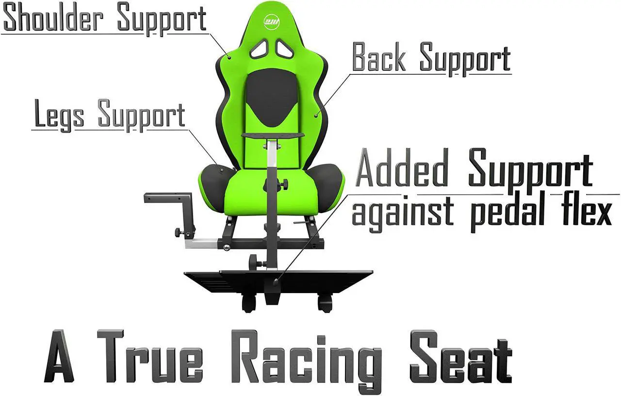 Alt view image 7 of 7 - Openwheeler GEN2 Racing Wheel Stand Cockpit Green on Black | Fits All Logitech G29 | G920 | All Thrustmaster | All Fanatec Wheels | Compatible with Xbox One, PlayStation, PC Platforms