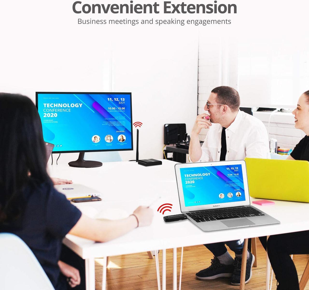 Alt view image 2 of 20 - SIIG USB-C AV Wireless Extender Kit, AV Transmitter & Receiver for HDMI Devices - 1080P 30M - Streaming from Laptop, PC, Cable, Netflix, YouTube, PS4 to HDTV/Projector (CE-H25J11-S1)