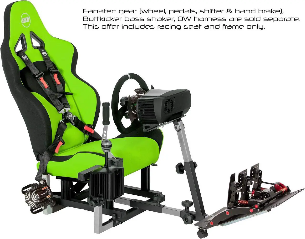 Alt view image 3 of 7 - Openwheeler GEN2 Racing Wheel Stand Cockpit Green on Black | Fits All Logitech G29 | G920 | All Thrustmaster | All Fanatec Wheels | Compatible with Xbox One, PlayStation, PC Platforms