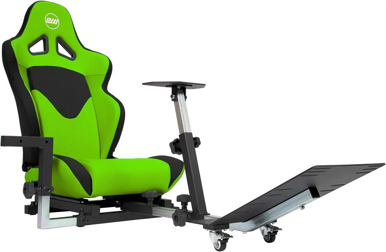 Alt view image 6 of 7 - Openwheeler GEN2 Racing Wheel Stand Cockpit Green on Black | Fits All Logitech G29 | G920 | All Thrustmaster | All Fanatec Wheels | Compatible with Xbox One, PlayStation, PC Platforms
