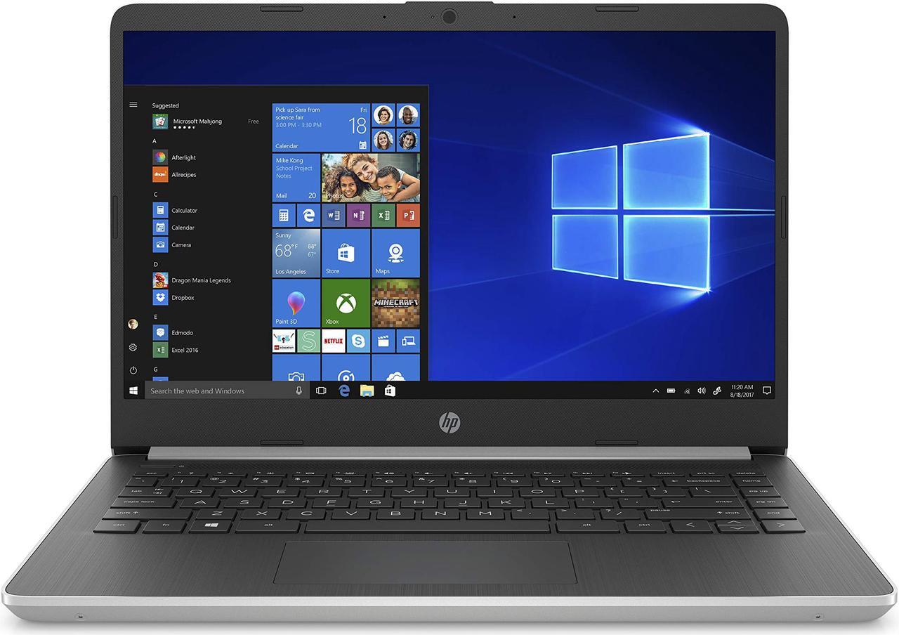 Main image of HP 14-Inch Laptop, 10th Gen Intel Core i3-1005G1, 4 GB SDRAM, 128 GB Solid-State Drive, Windows 10 Home in S Mode (14-dq1010nr, Silver) (14-dq1010nr)