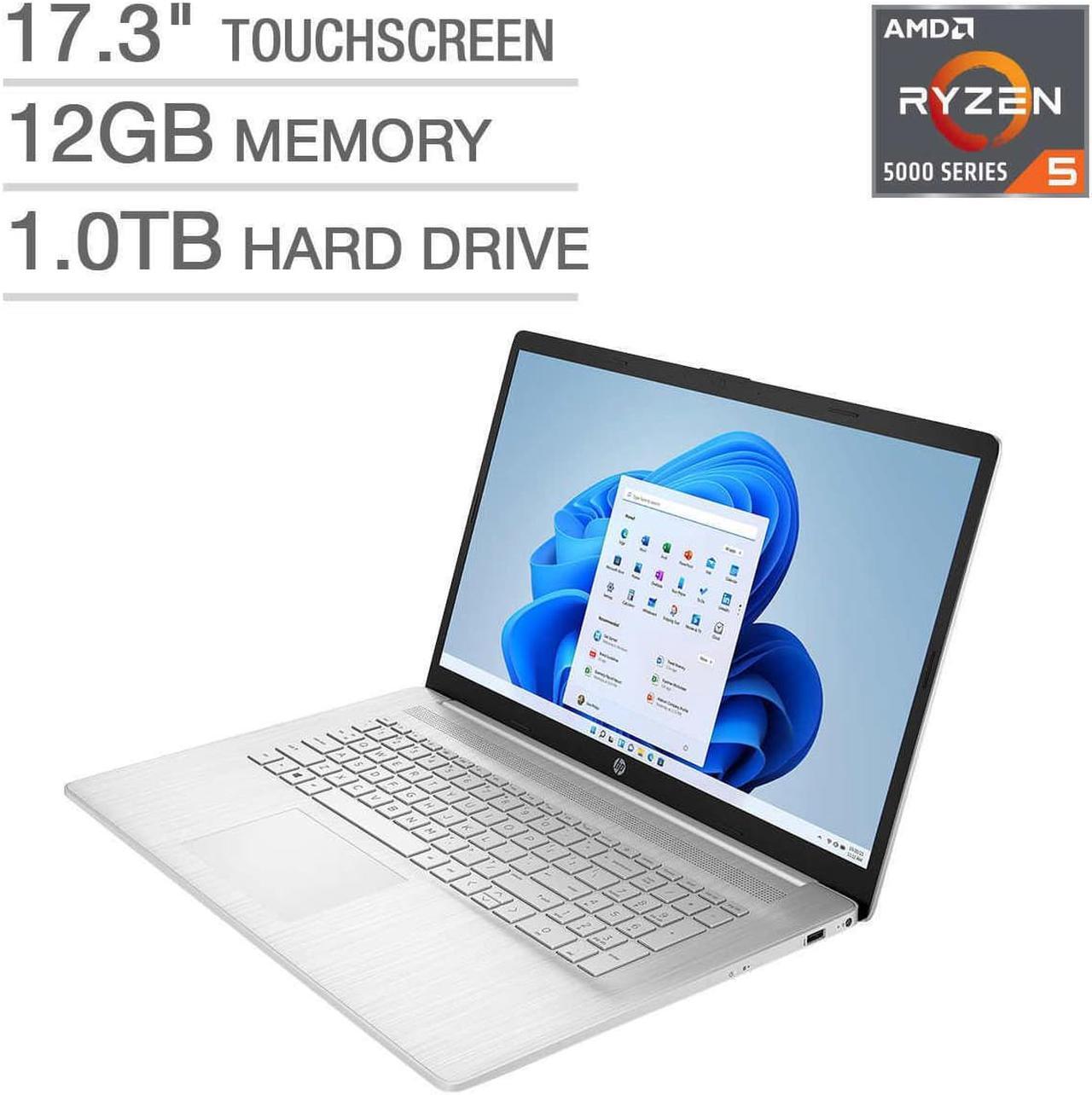 Alt view image 8 of 9 - HP Laptop 17-CP1035CL 17.3" HD+ Touch Display AMD Ryzen 5 5625U 12GB RAM 1TB HDD