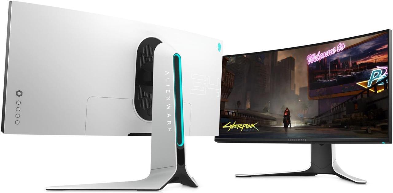 Alt view image 17 of 17 - Alienware 120Hz UltraWide Gaming Monitor 34 Inch Curved Monitor with WQHD (3440 x 1440) Anti-Glare Display, 2ms Response Time, Nvidia G-Sync, Lunar Light
