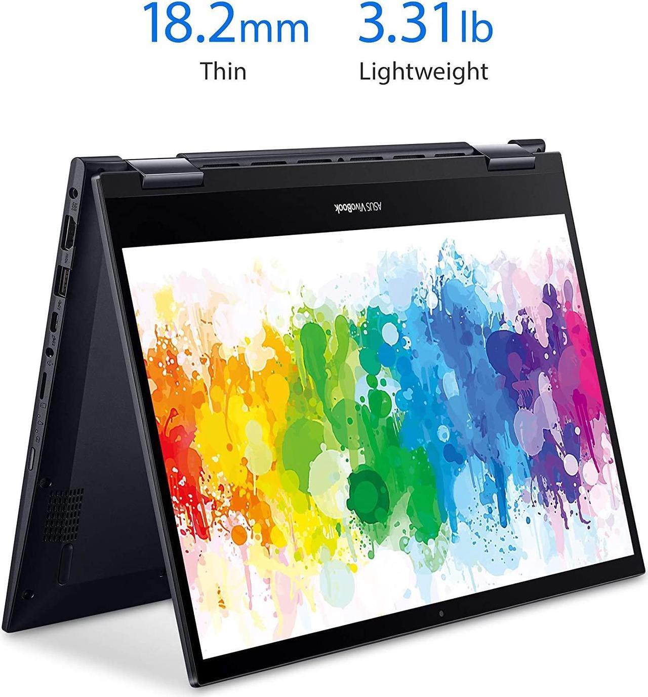 Alt view image 6 of 6 - ASUS VivoBook Flip TM420UA-WS51T 14" FHD 1920x1080 Touch Laptop AMD Ryzen 5 5500U 2.1GHz 8GB DDR4 RAM 256GB NVMe SSD AMD Radeon Win10 Home