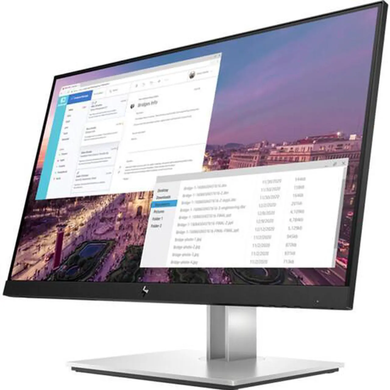 Alt view image 7 of 9 - HP E23 G4 23" FHD IPS 60 Hz 250 cd/m² 5ms GtG Contrast ratio 1000:1 VESA Mounting 100 mm 16.7 Million Colors USB VGA HDMI Low blue light mode Anti-glare Monitor - 9VF96AA