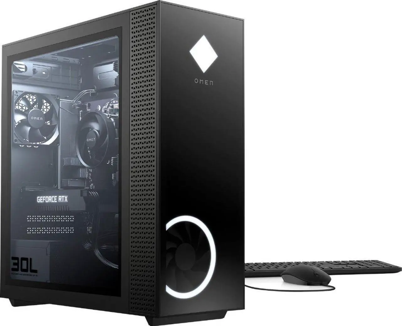 Alt view image 4 of 4 - HP OMEN 30L GT13-0024 Desktop AMD Ryzen 7 3700X 3.6 GHz up to 4.4 GHz NVIDIA GeForce RTX 2060 16GB DDR4-3200 RAM 256GB PCIe NVMe M.2 SSD 1TB HDD Windows 11 Home - 9EE29AA