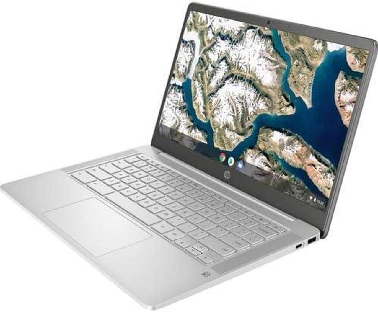 Alt view image 3 of 6 - HP Chromebook 14a-na1000 14" FHD IPS Intel Celeron N4500 1.1 GHz up to 2.80 GHz 4GB RAM 32GB eMMC Intel UHD Graphics ChromeOS Laptop, Mineral Silver - 323Q0AV-I105