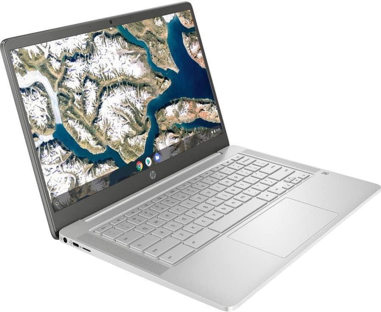 Alt view image 2 of 6 - HP Chromebook 14a-na1000 14" FHD IPS Intel Celeron N4500 1.1 GHz up to 2.80 GHz 4GB RAM 32GB eMMC Intel UHD Graphics ChromeOS Laptop, Mineral Silver - 323Q0AV-I105
