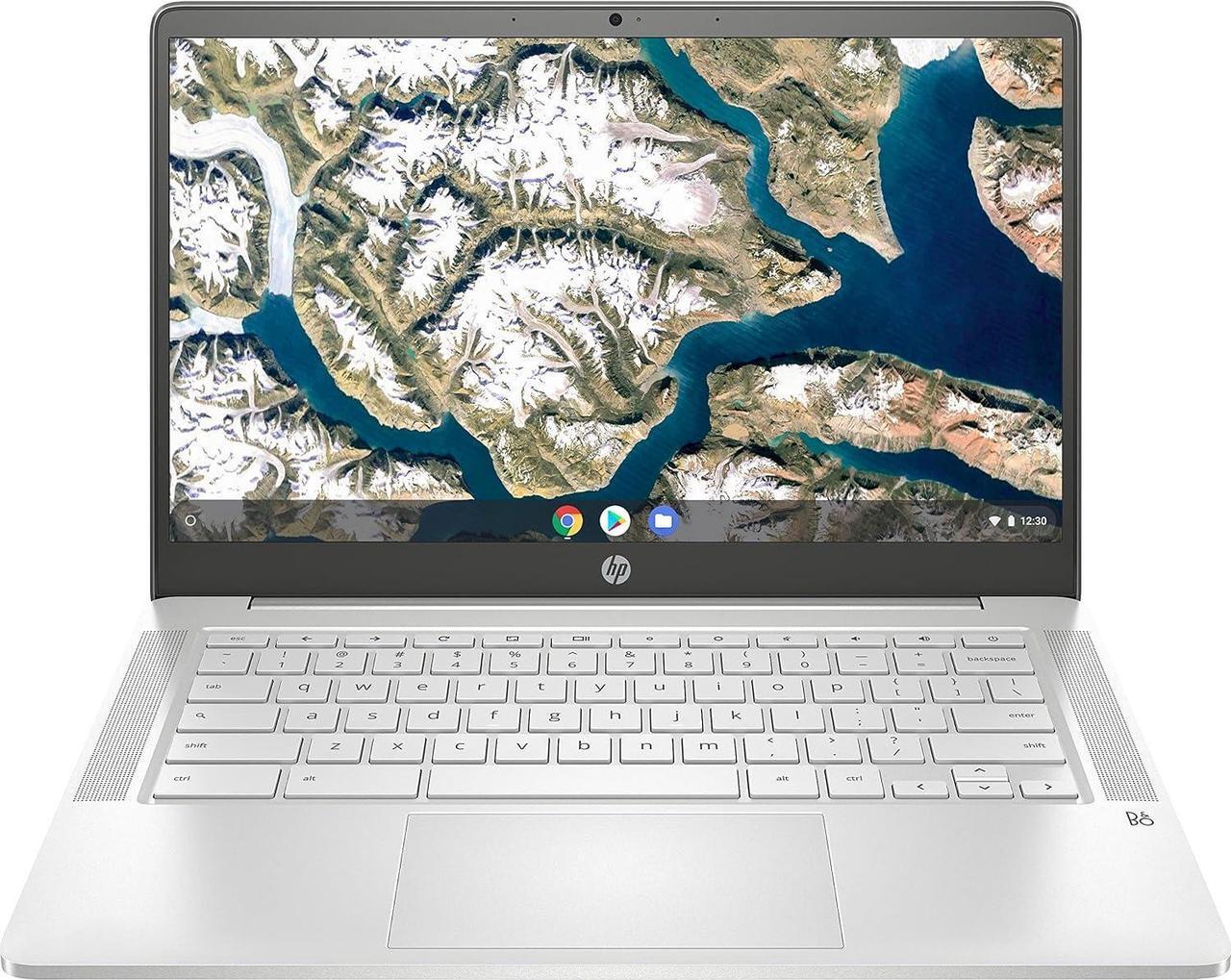 Main image of HP Chromebook 14a-na1000 14" FHD IPS Intel Celeron N4500 1.1 GHz up to 2.80 GHz 4GB RAM 32GB eMMC Intel UHD Graphics ChromeOS Laptop, Mineral Silver - 323Q0AV-I105