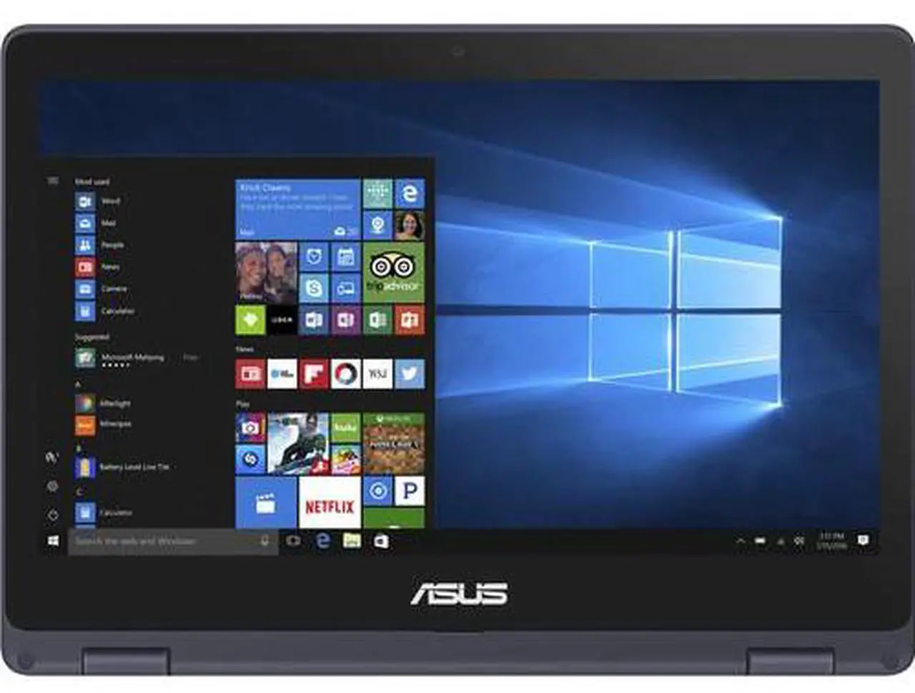 Alt view image 3 of 6 - Asus TP202NA-OB04T 11.6" Touch Intel Celeron N3350 1.1GHz up to 2.4 GHz 4GB RAM 64GB eMMC Intel HD Graphics 500 Windows 10 Home Laptop