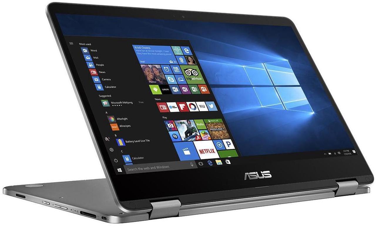 Alt view image 5 of 5 - ASUS Vivobook Flip 14 TP401 14" FHD IPS Touch Intel Celeron N4020 1.1 GHz up to 2.8 GHz 4GB 128GB eMMC Intel UHD Graphics 600 Windows 10 Home Laptop - TP401MA-DH02T