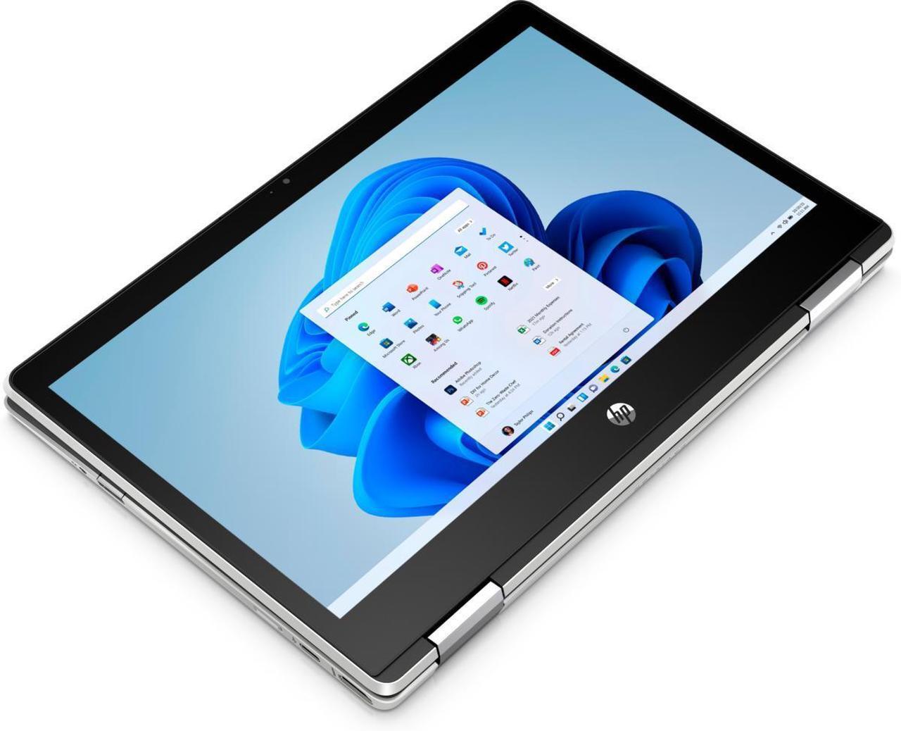 Alt view image 3 of 6 - HP Pavilion x360 m Convertible 11m-ap0033dx 11.6" Touch Intel Pentium Silver N5030 1.1 GHz 4GB DDR4 128GB SSD Intel UHD Graphics Windows 11 Home in S mode 2-in-1 Laptop - 4P8M7UA